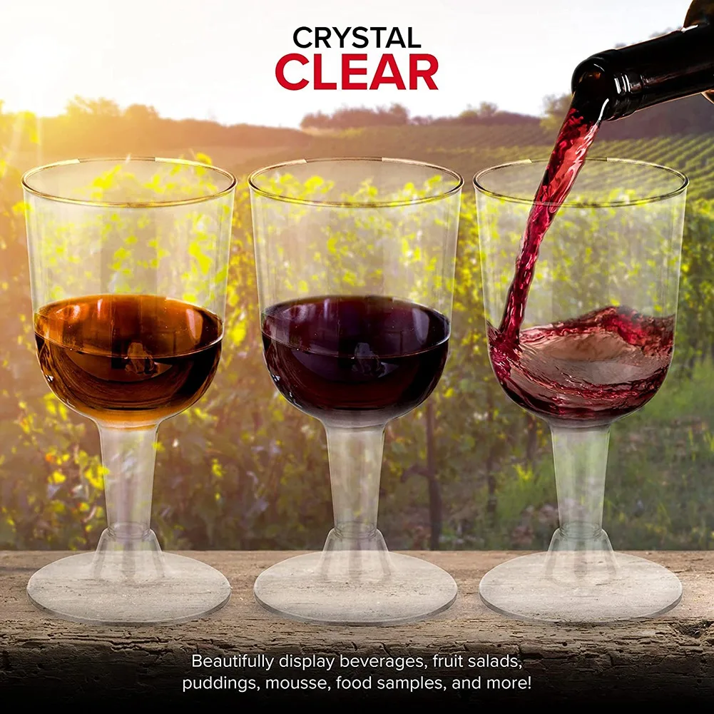Plastic Disposable Wine Glasses Cups Drinkware Recycle Disposable Pp Drinking Glasses Red Wine