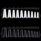 Nail Art Tips Wholesale Professional 500 PCS Nail Art DIY Half Cover Ballerina False Thin Curved Nail Tips