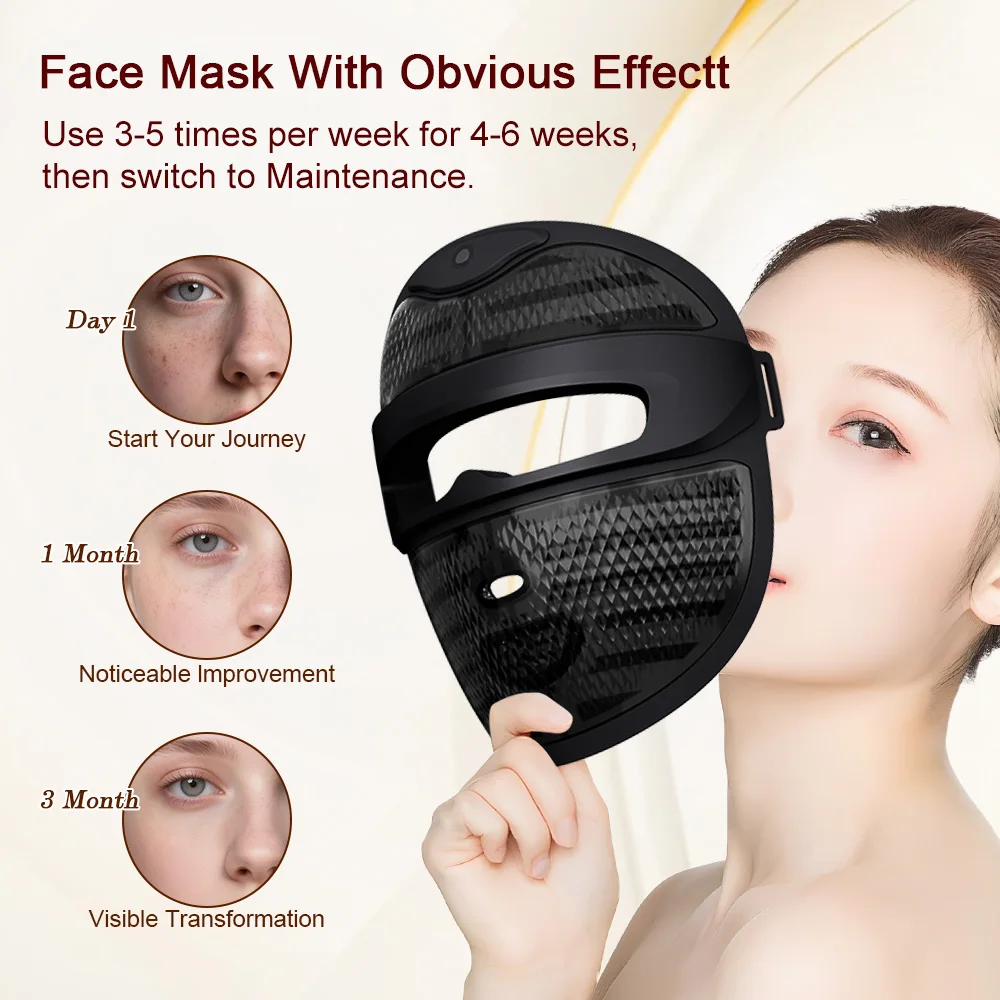 3D LED Beauty Mask 7-in-1 Photon Therapy CE Certified Face Mask with 7 Colors for Skin Rejuvenation