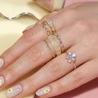 Gemstone Ring Rings Delicate Dress Jewelry 18k Gold Plated Gemstone Ring Wholesale