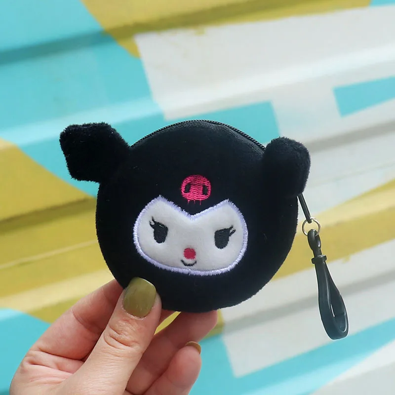 Cross Border Anime Kuromi  KT Cat Melody Girls Plush Backpack Wallet stuffed animal Pendant Coin Bag Gifts For Children
