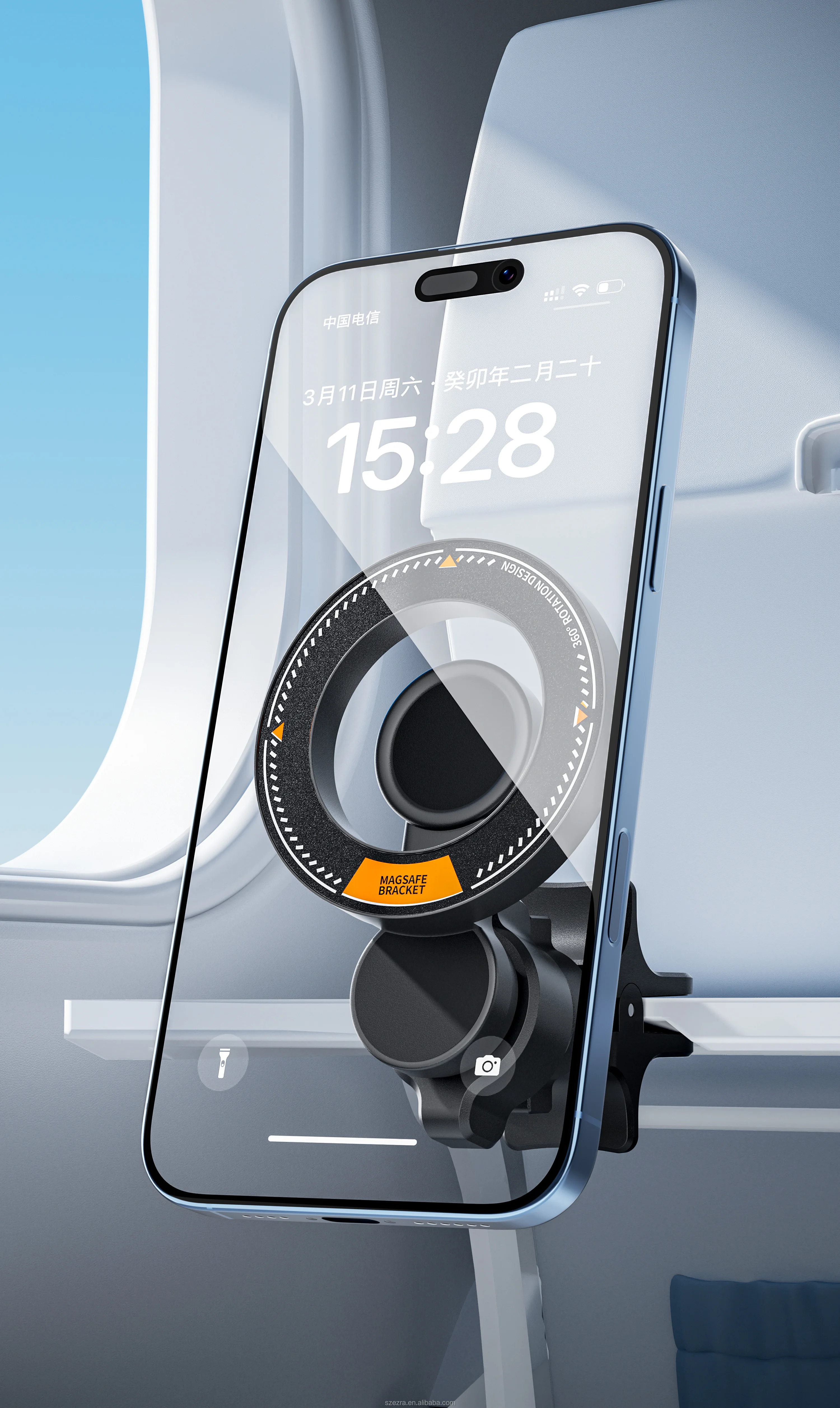 Magnetic Car Phone Holder 360 Degree Rotating Dashboard Windshield Air Vent Mount ABS Neodymium Magnet Universal Fit Sturdy