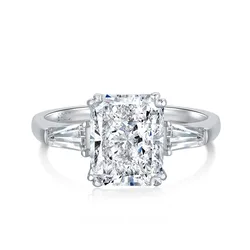 Luxury diamond jewelry genuine 925 silver pear shape pink cz stone crown rings women wedding ring