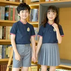 School British Preppy Summer Sportswear Suit School Uniform For Primary School Students