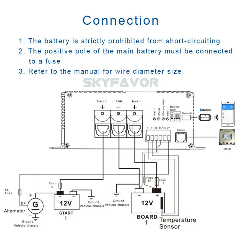 Automatic DC to DC battery charger 24V to 12V or 12V to 24V Flooded Gel AGM and Lithium lifepo4 smart on-board battery charger
