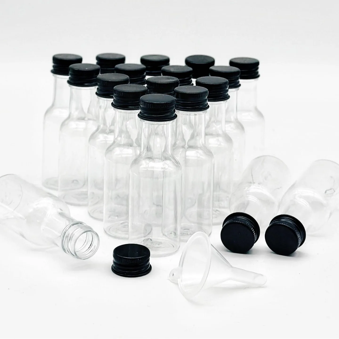 250ml wholesale plastic small wine bottle clear beverage bottle pet bottle with aluminum cap-27