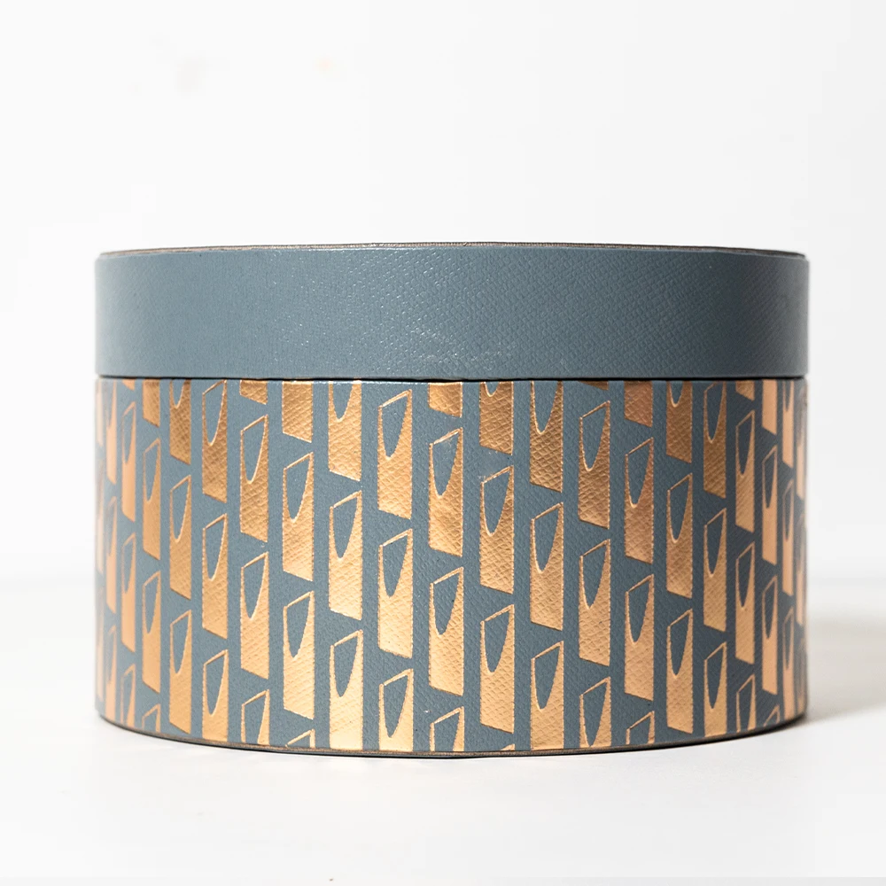 product new arrival gold foil stamping transparent pvc window lid and base makeup paper perfume cylinder box packaging-45