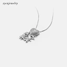 Set Earrings Necklace Mother's Day Gold Jewelry Set Great Love Trendy Earrings Necklace Heart Jewelry