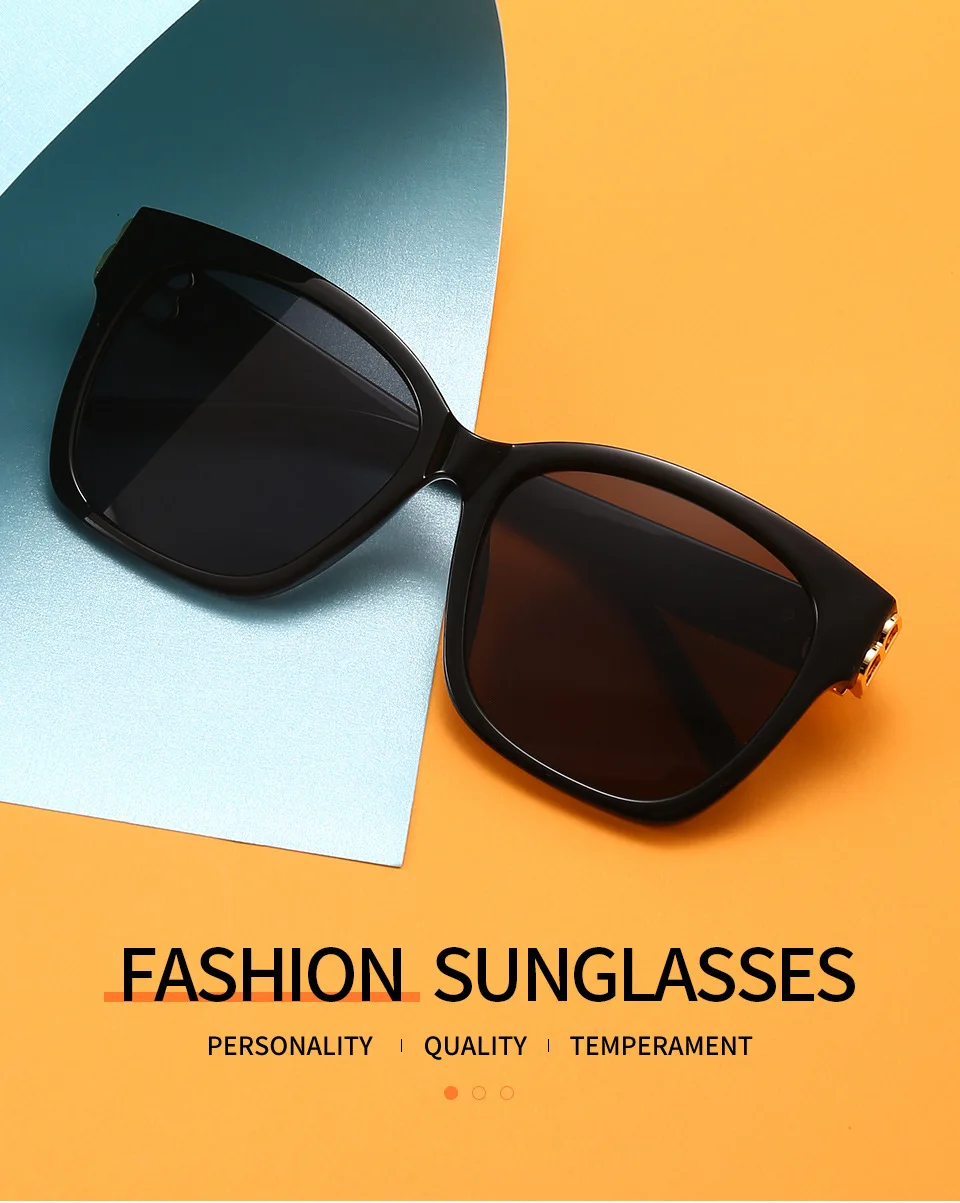 Unisex Square Sunglasses UV400 Protection Retro Thick Boxy Frame Fashion Shades