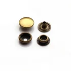 Style Quality Button OEM Hot Sale Vintage Style Garment Basis Trimming Round Custom Metal Press Snap Buttons