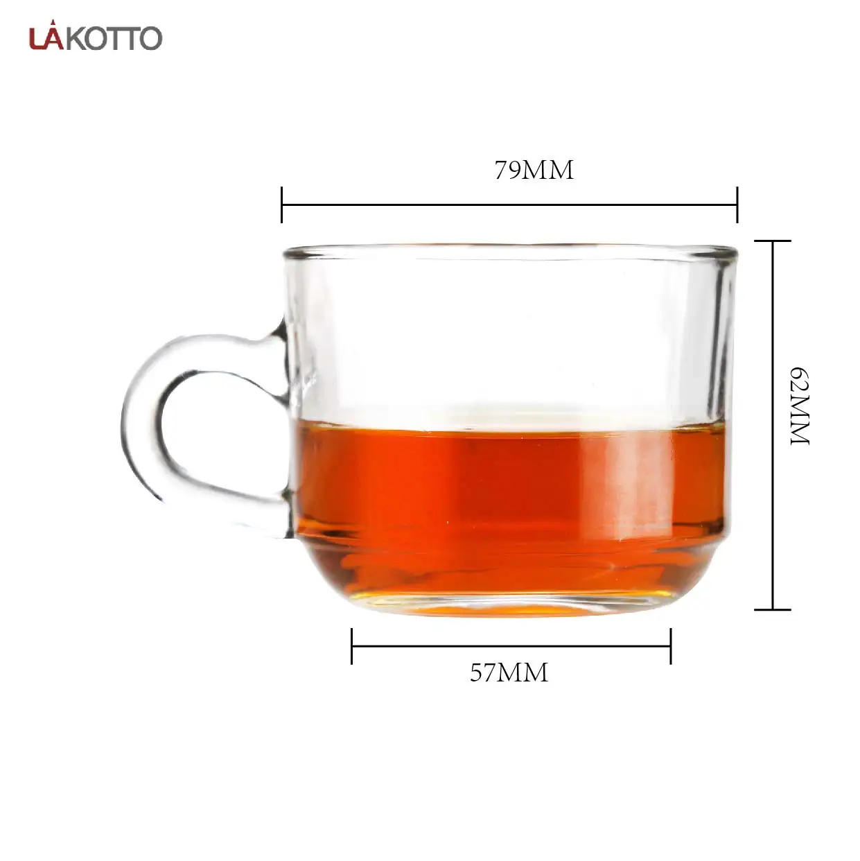 200ml Transparent Handle Drinking Water Glass Cup Beer Glassware Cup