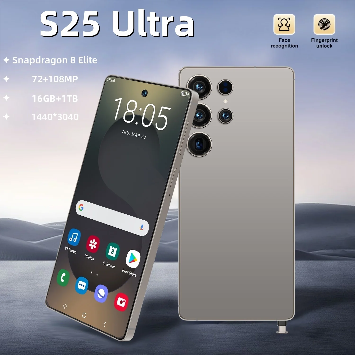 Cheap S25 Ultra Smartphones Dual SIM Cellphone 16GB+1TB Storage 5G Octa-core Phone Unlocked Global Version_5