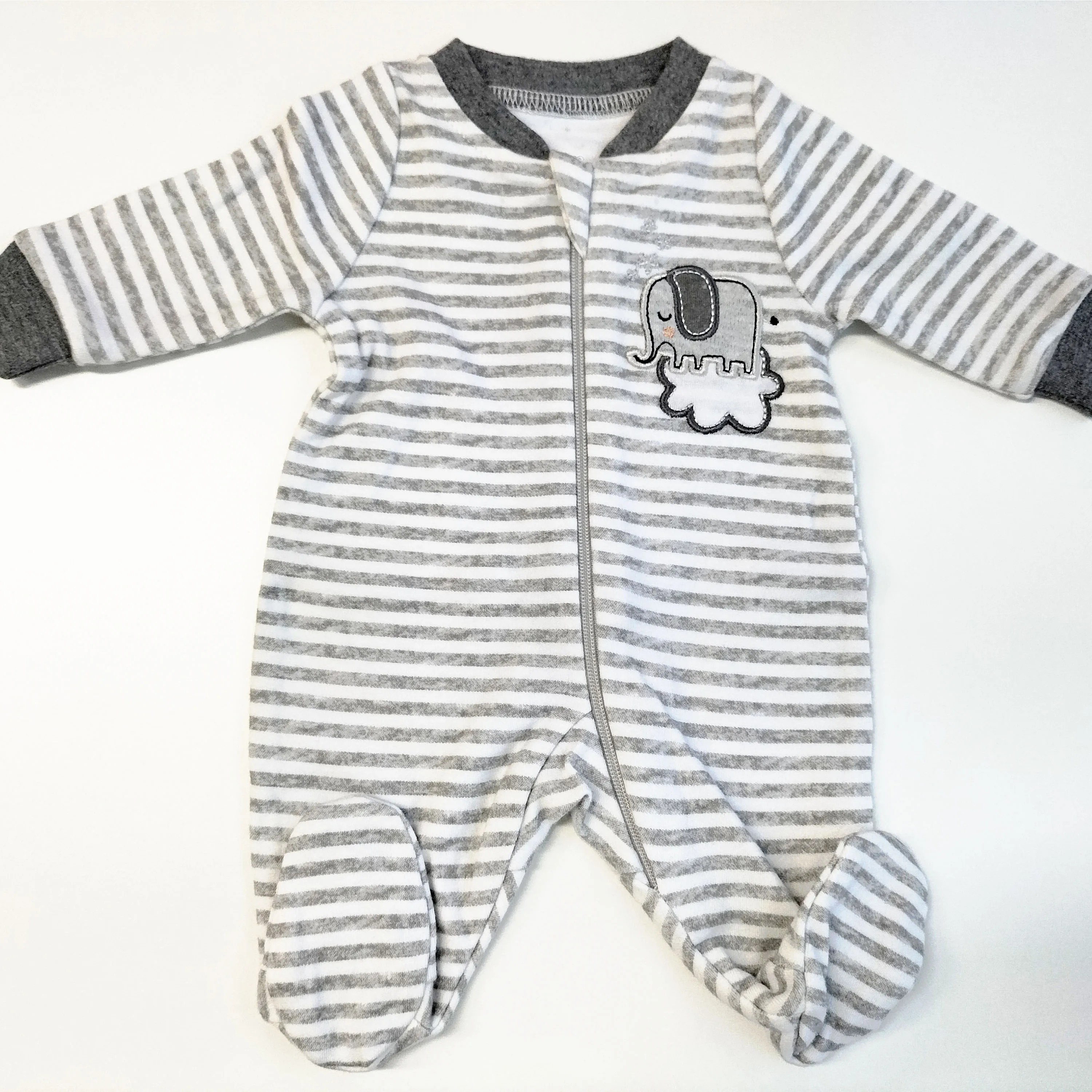 manufacturer Baby clothes romper 100% Bamboo cotton Fiber gray footed baby pajamas for toddler baby footie pajamas boy 12 months