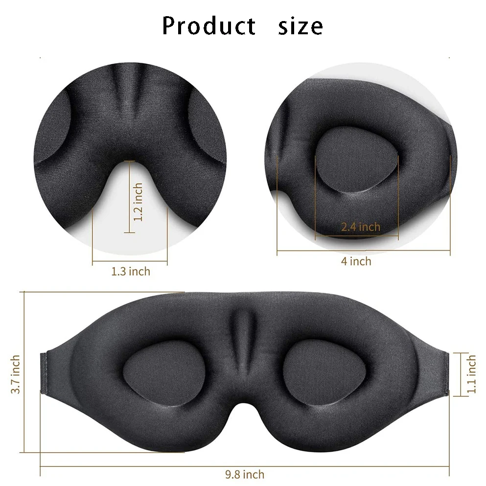 1 black mask eye. 3D Sleep Mask Blue tooth Wireless Music Eye Mask, LC-dolida Sleeping Headphones for Side Sleepers Sleep Mask 