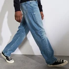 Denim Jeans Pants Metro Men Customized Street Fashion Sand Washed Skinny Jeans Denim Pants