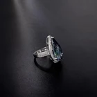 Gem Ring Ring Factory Direct Sale Female Gem Ring Inlaid With Colored Crystal Ring