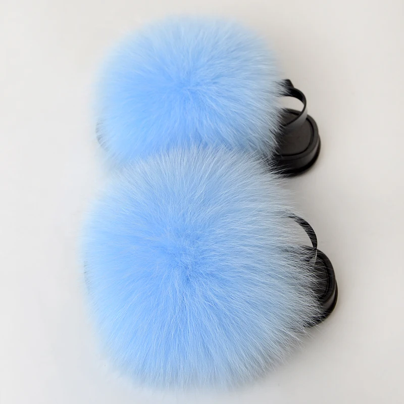 baby blue fur slides