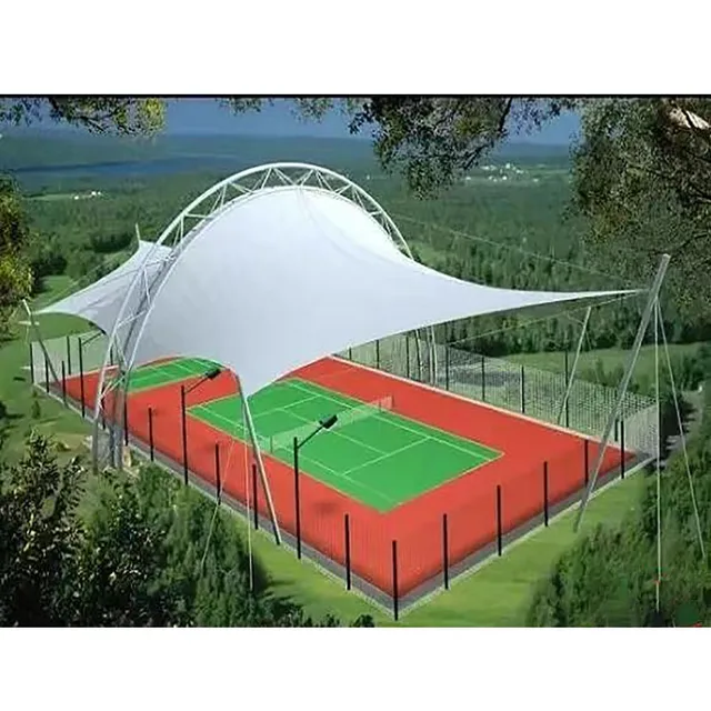 High Quality PVDF Membrane Structures Roof Sports Stadium Roof Tent Outdoor Football Tennis Basketball Court Tent Sport Tent