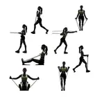 Band 11 Bands Powerful Exercise Band Set Yoga Pilates 11 Pcs Tpe Resistance Bands