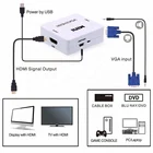 Audio Tv Xput Mini VGA To HDMI Female Converter Adapter 1080P With Audio For TV