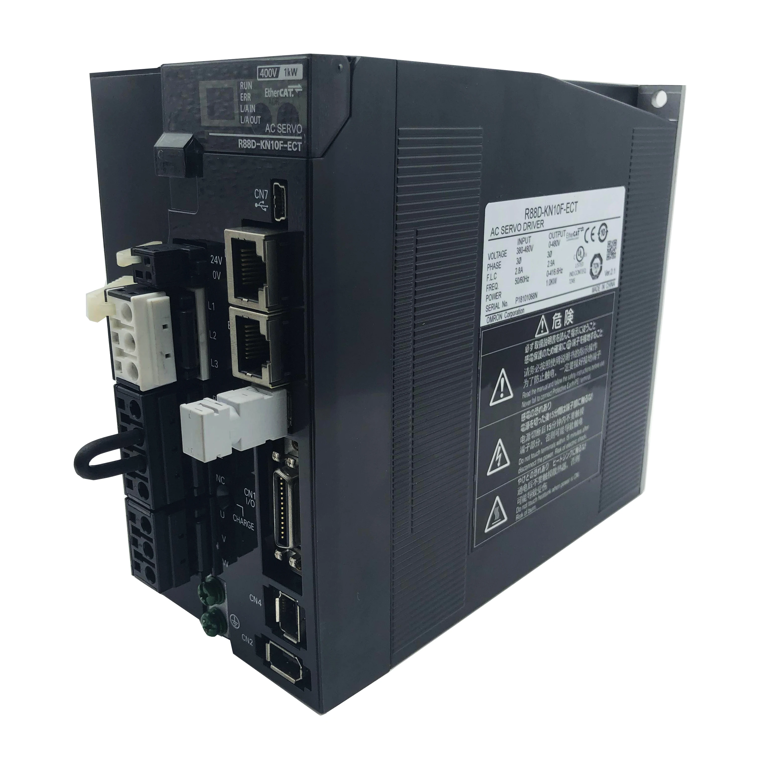 new original omron r88d servo drive built with ethercat communication it ensures high precision motion control and rapid response equipped with multi protection design it stably drives servo motors for industrial automation and precision positioning-1