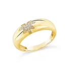 Gold Jewellery Rings Rings Custom Gold Filled Dainty Women Jewellery CZ Burst Band Hoop Rings