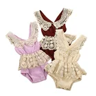 2020 Fashion Design Lace Cotton Backless Baby Romper of girl