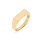 Silver Gold Plated Rings Silver Customized 925 Silver Engravable Chunky Bar 18k Gold Plated Rings