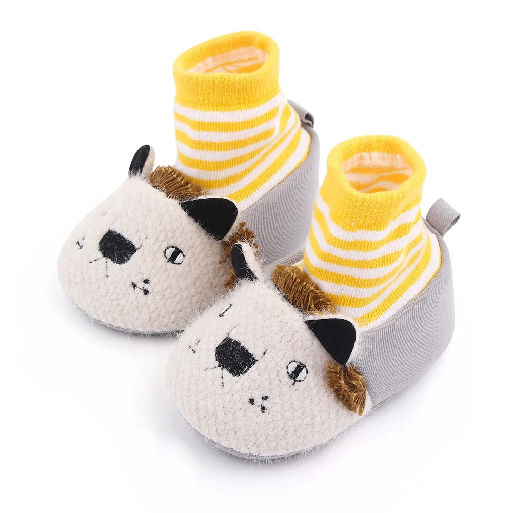 Autumn and Winter New Baby Cute Cartoon Animal Infants Soft Soled Indoor Warm Socks Toddler Shoes manufacture