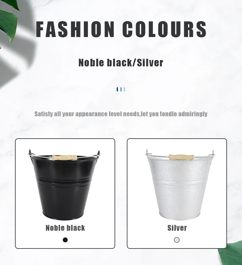 Most Popular Snack Storage Bucket With Handle Black Household Galvanized Iron Metal Snack Barrels