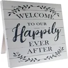 Welcome To Our Happily Ever After Sign Rustic Vintage Decor For Weddings And Home