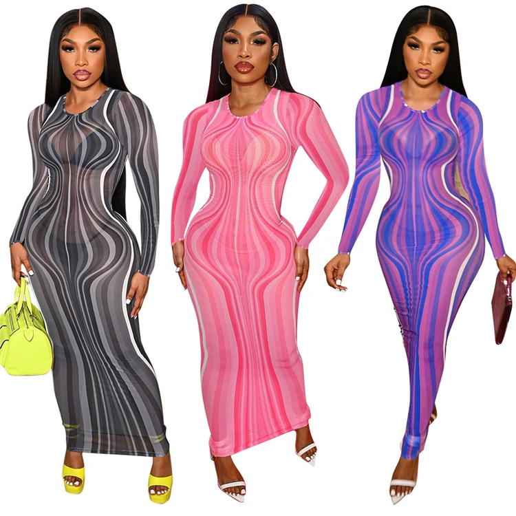 Vestido Largo Informal De Manga Larga Para Mujer,Vestidos Elegantes  Ajustados Con Estampado,El Mejor Diseño,Novedad De 2021 - Buy Barato Casual  Vestido De Las Mujeres Vestidos De Fiesta,2021 Vestidos Nuevos Largo  Vestidos De