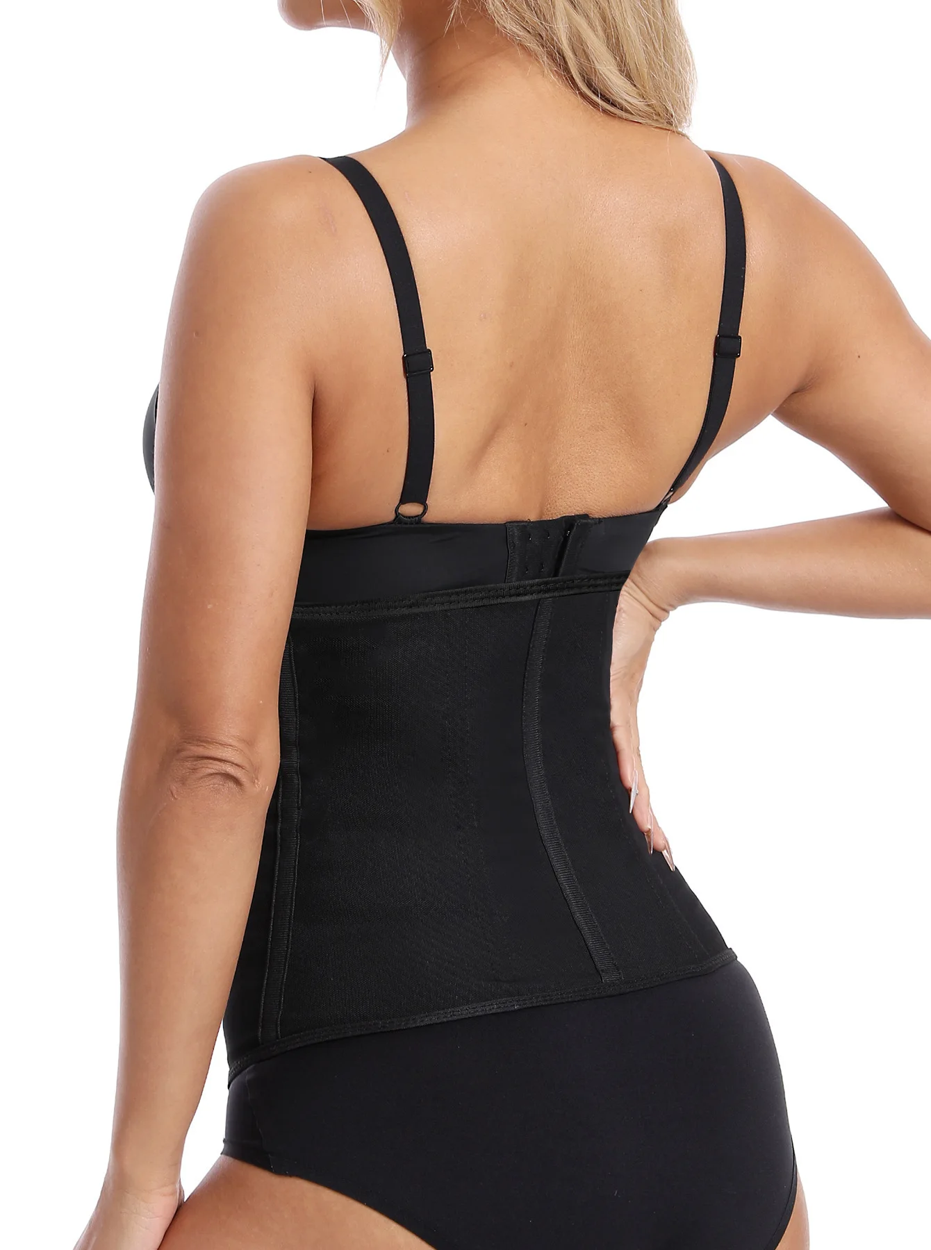 HKRXEC Cup-Support Zip-Front Shaping Bodysuit