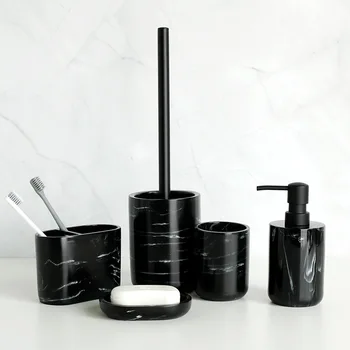 Hotel Supply Hospitality Room Amenities Resin Bathroom Accessories Set Soap Dispenser