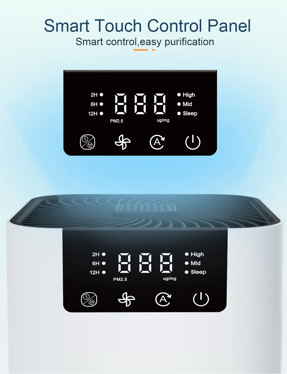 Air Purifier, HEPA, Portable, CADR, LED - detail 14