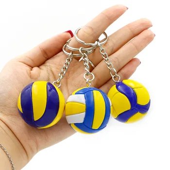 wholesale custom 3D mini Volleyball keychain football key chains