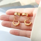 Earring New Arrival Fancy Earring 18k Gold Plated Titanium Steel Cc Earring Women Earring