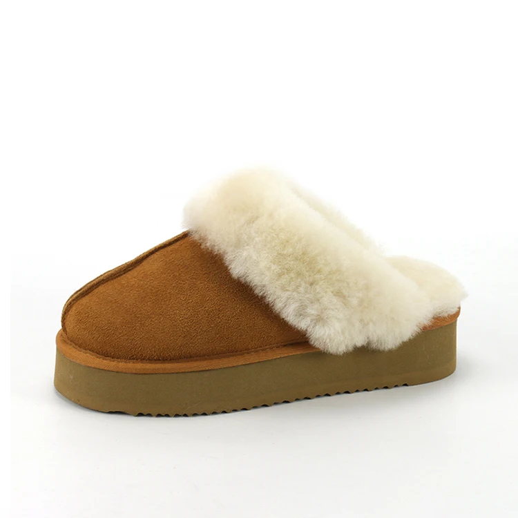 sheepskin slippers with heel