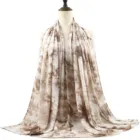 Latest Scarf Jersey Hijab Scarf Latest Printed Jersey Hijab Candy Color Tie-dye Stretchy Scarf