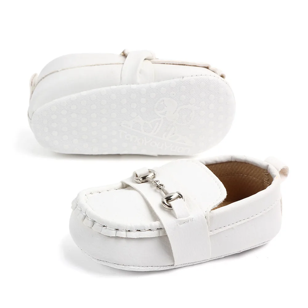 High Quality New Fashion Soft Bottom Infants Boys Girls Loafers Shoes Newborn Solid PU Leather Baby Casual Baby Moccasins factory