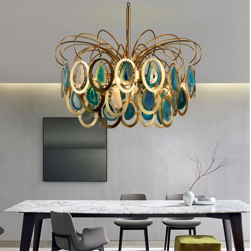 peacock blue chandelier