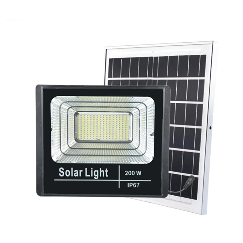 Factory price Solar light Ultra bright IP66 Floodlight 200w100w 60 watt outdoor solar LED street light 3-year warranty