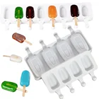 Ice Cream Custom Professional Multi Size 4/8 Cavity Handmade Chocolate Ice Cream Popsicle Silicone Molds Maker