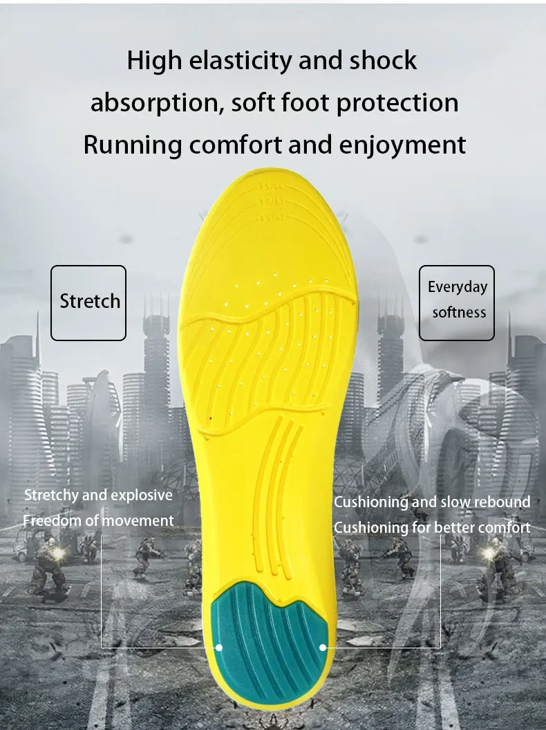 High Elastic Shock-Absorbing Sports Insoles for Men & Women High Elastic Shock-Absorbing Sports Insoles for Men & Women
