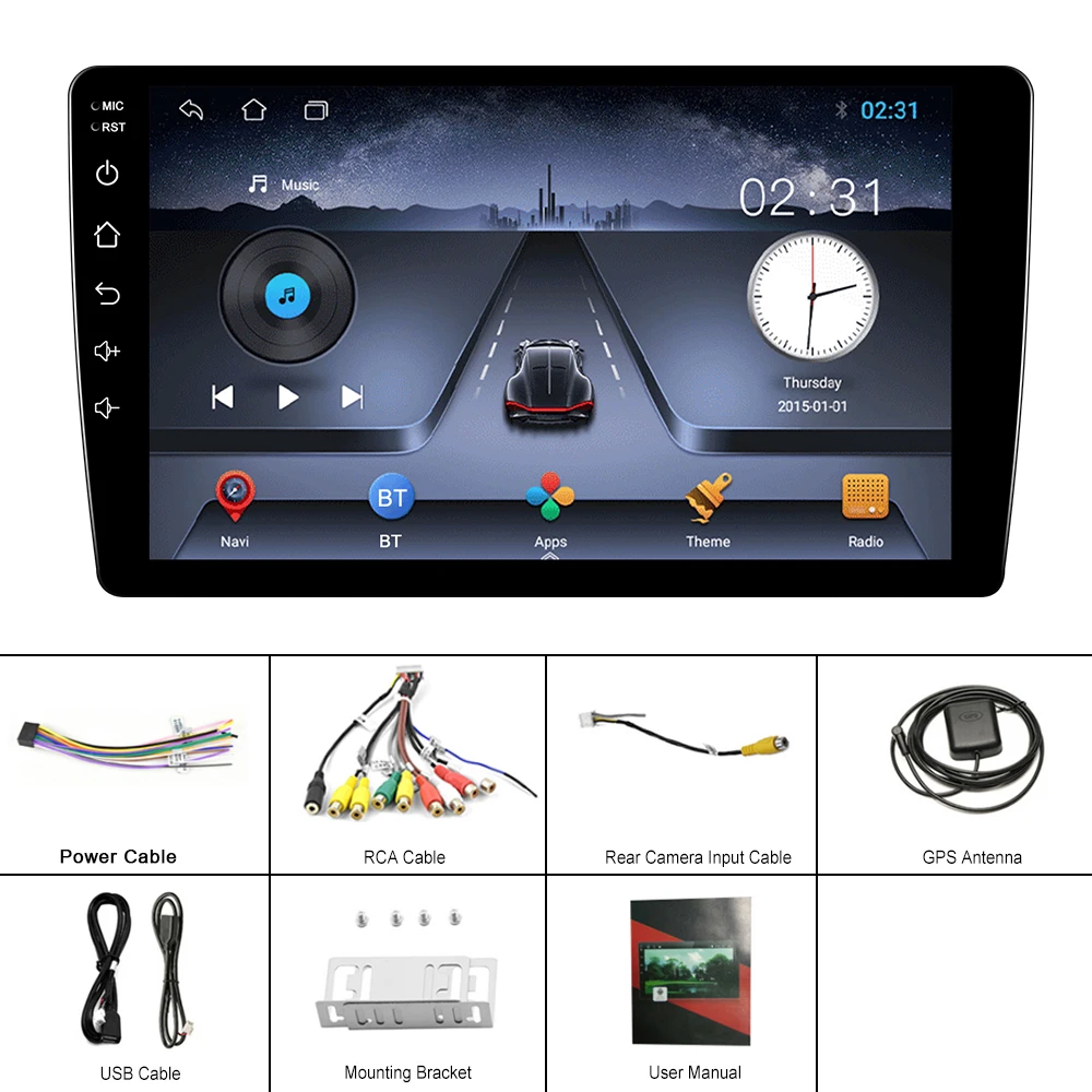 Podofo Ts Double Din Car Stereo Android Car Dvd Player Gps Wifi