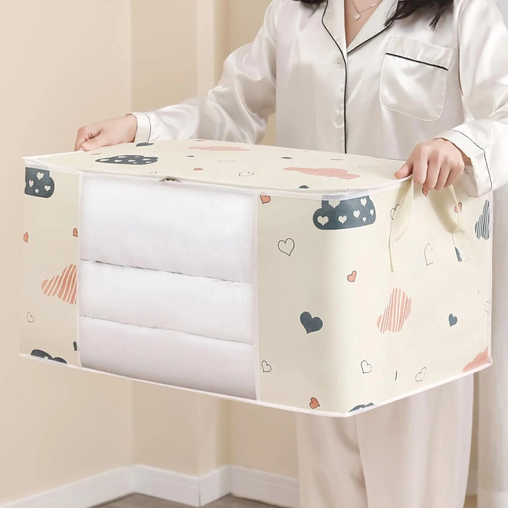 Quilt Storage Bag Quilt Storage Foldable -deformed Non Woven Fabric Tear Resistant Blanket Storage