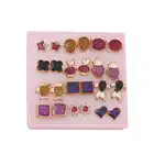 Earrings Silver 2021 Wholesale Last Design Resin Ear Studs Boxed Mixed Earrings For Woman Gold And Silver