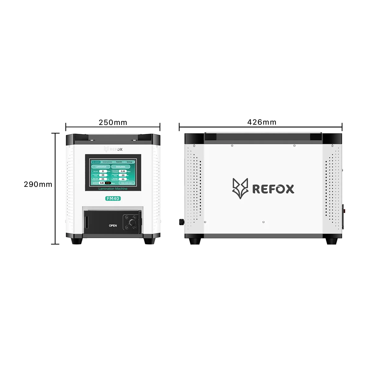 REFOX FM-40 5 in 1 LCD Lamination Machine for iPhone Flat Screen Display Glass Separating Laminating Removing Bubble Repair Tool
