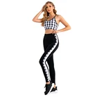 Sport Clothes Women Plaid Camouflage Print Sport Leggings Set Bra Yoga Pants Sport Clothes Women Set