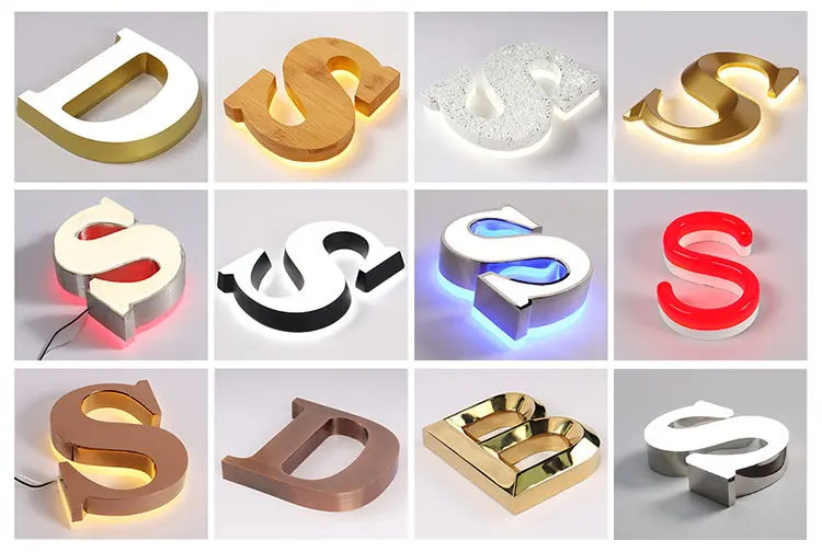 product outdoor signboard electronic signs mini backlit 3d channel alphabet glowing symbols acrylic indoor letters sign-1